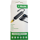 Hub adaptador USB-C 6 en 1 RJ45 + 3 USB 3.0 + HDMI + PD USB-C 3