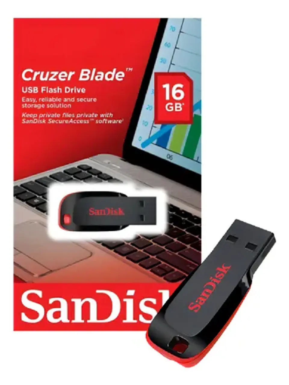 Pendrive 16GB cruzer BLADE sandisk 2