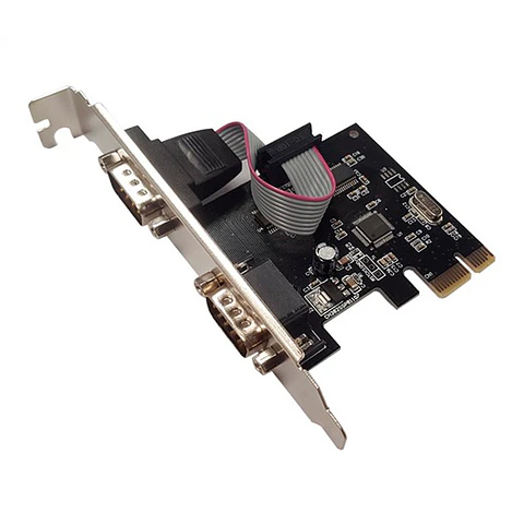 Tarjeta PCI express (PCI-E) 2 puertos seriales c/ 2 bracket profile adicional 