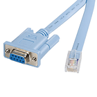 Cable RJ45 macho a DB9 Hembra de-09/h p/puerto rs232 console switch 1.8m  1