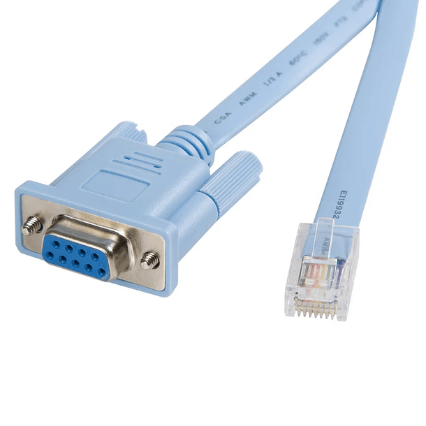 Cable RJ45 macho a DB9 Hembra de-09/h p/puerto rs232 console switch 1.8m  1
