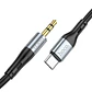 Cable de audio USB-C a 3.5mm 1 metro negro HOCO UPA22  - Miniatura 1