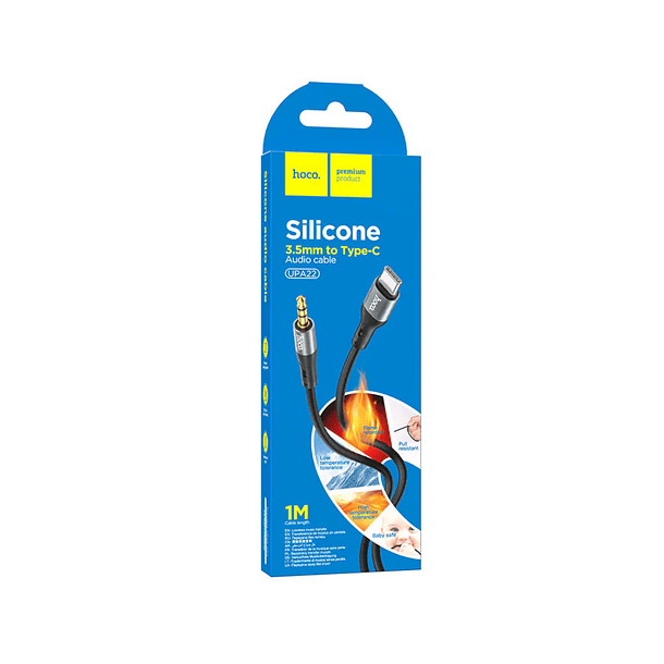 Cable de audio USB-C a 3.5mm 1 metro negro HOCO UPA22  2
