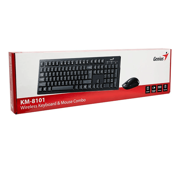 Kit teclado + mouse inalambrico Genius antiderrame KM-8101  2