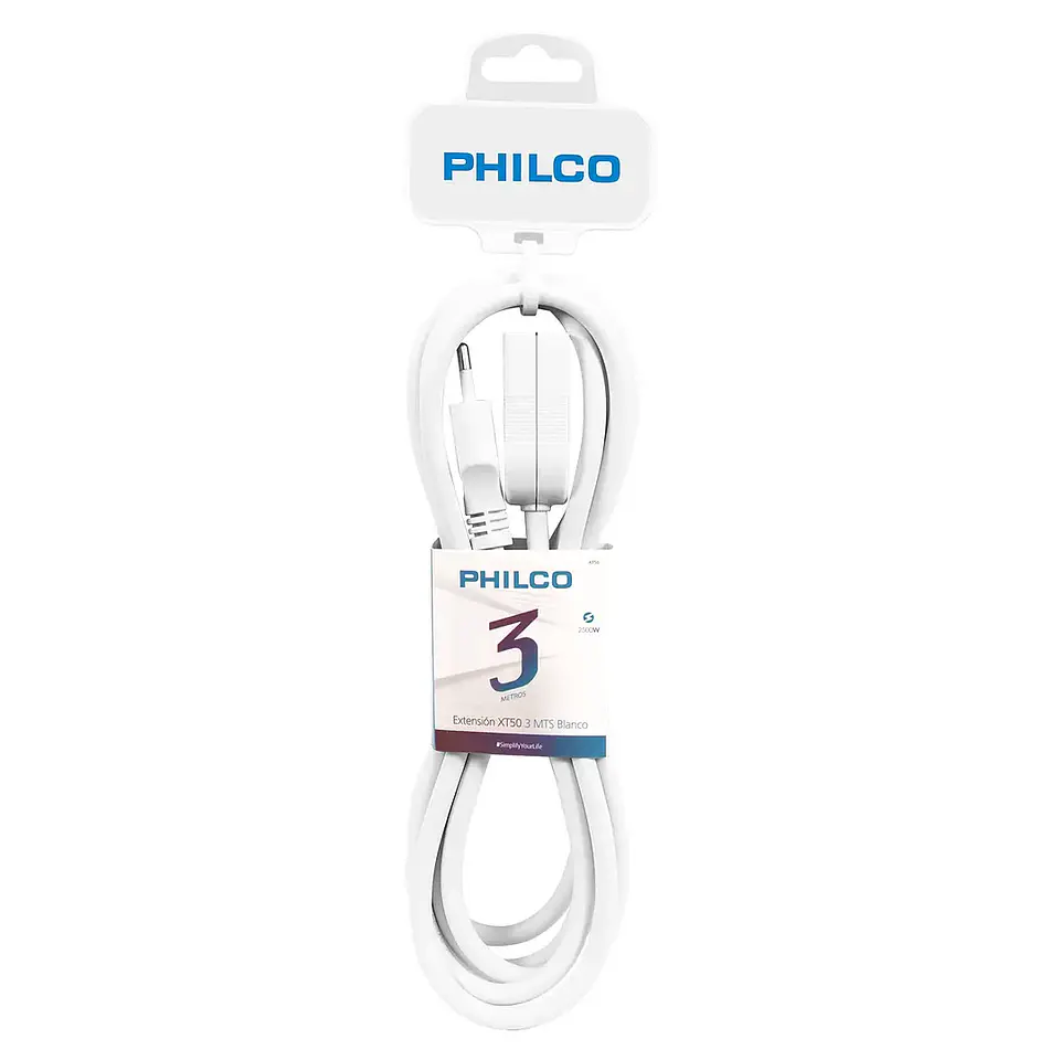 Alargador corriente 1 a 1 3mts Philco  3