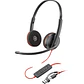 Audífonos Poly Blackwire 3220 + Adaptador Usb-c/a Negro  - Miniatura 1