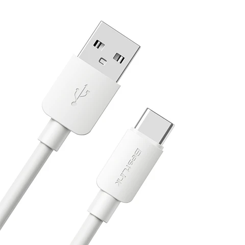 Cable de carga y datos USB-C blanco 3.0A 27W 1M 