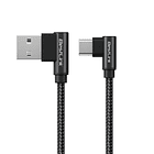 Cable de carga y datos USB-A a USB-C 3.0A Trenzado en L 1