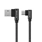 Cable de carga y datos USB-A a USB-C 3.0A Trenzado en L - Miniatura 1