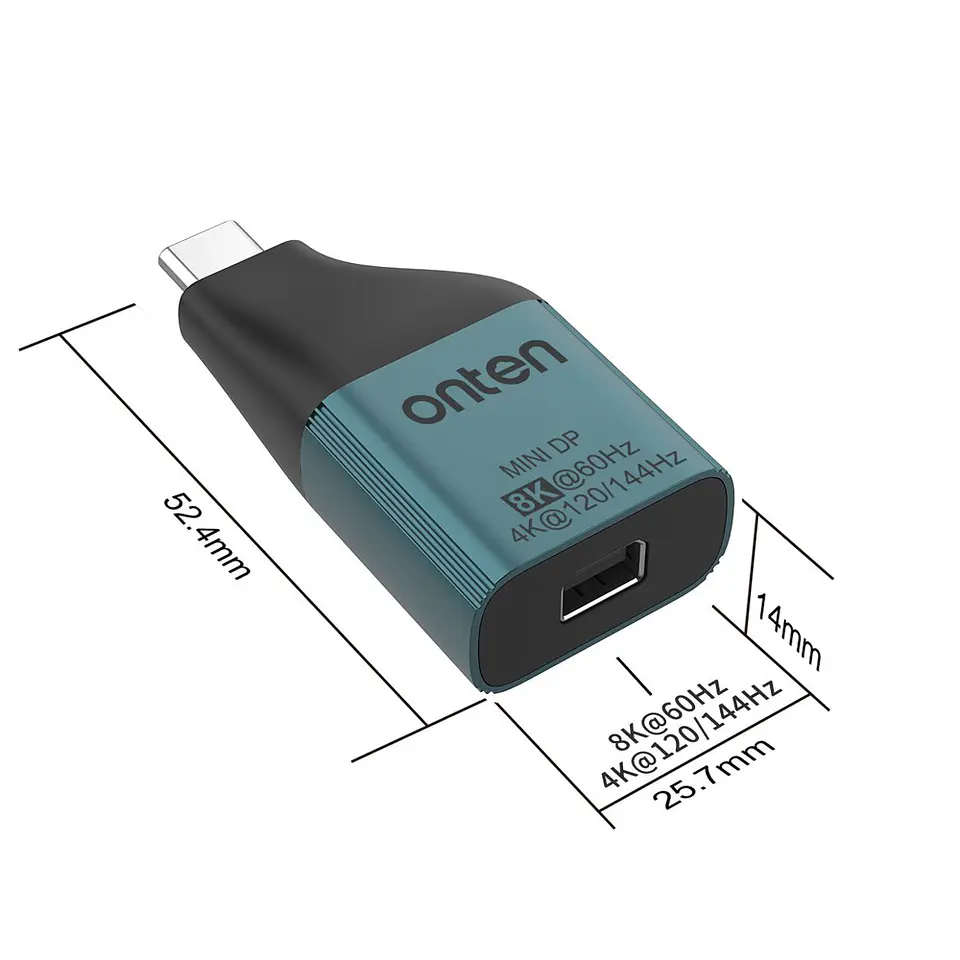 Adaptador compacto USB-C  a MINI DP 8K@60HZ  3