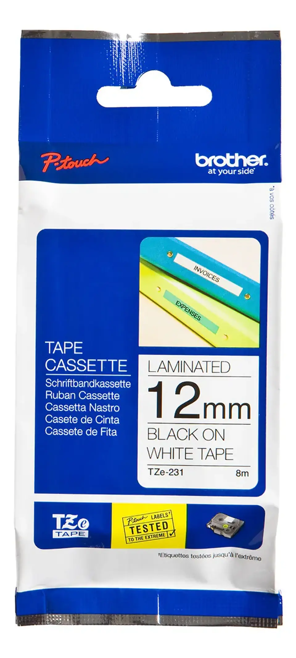 CINTA ROTULADORA BROTHER TZE-231 NG/BL  6