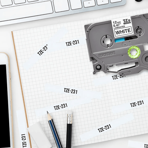 CINTA ROTULADORA BROTHER TZE-231 NG/BL  5