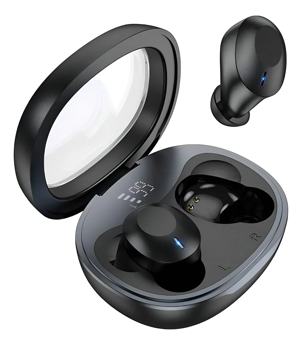 Audifono inalambrico 28hrs Play Time Hoco W56 negro