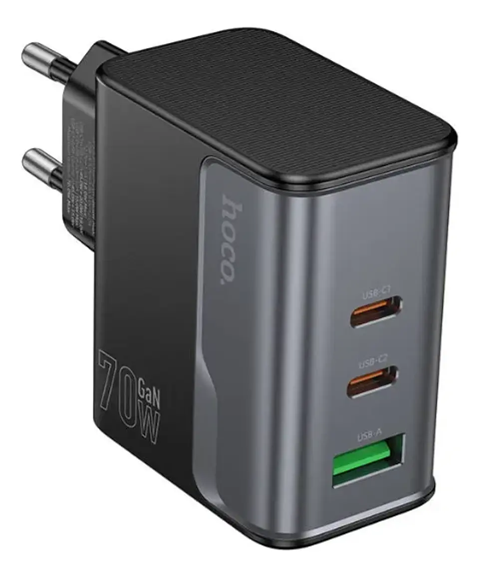 Cargador HOCO cs75a 70W 3 puertos USB-C + 1 USB + cable  2