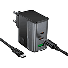 Cargador HOCO cs75a 70W 3 puertos USB-C + 1 USB + cable  3