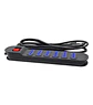 Alargador multiple 6 entradas con switch 3 MTS Negro PHILCO  - Miniatura 2