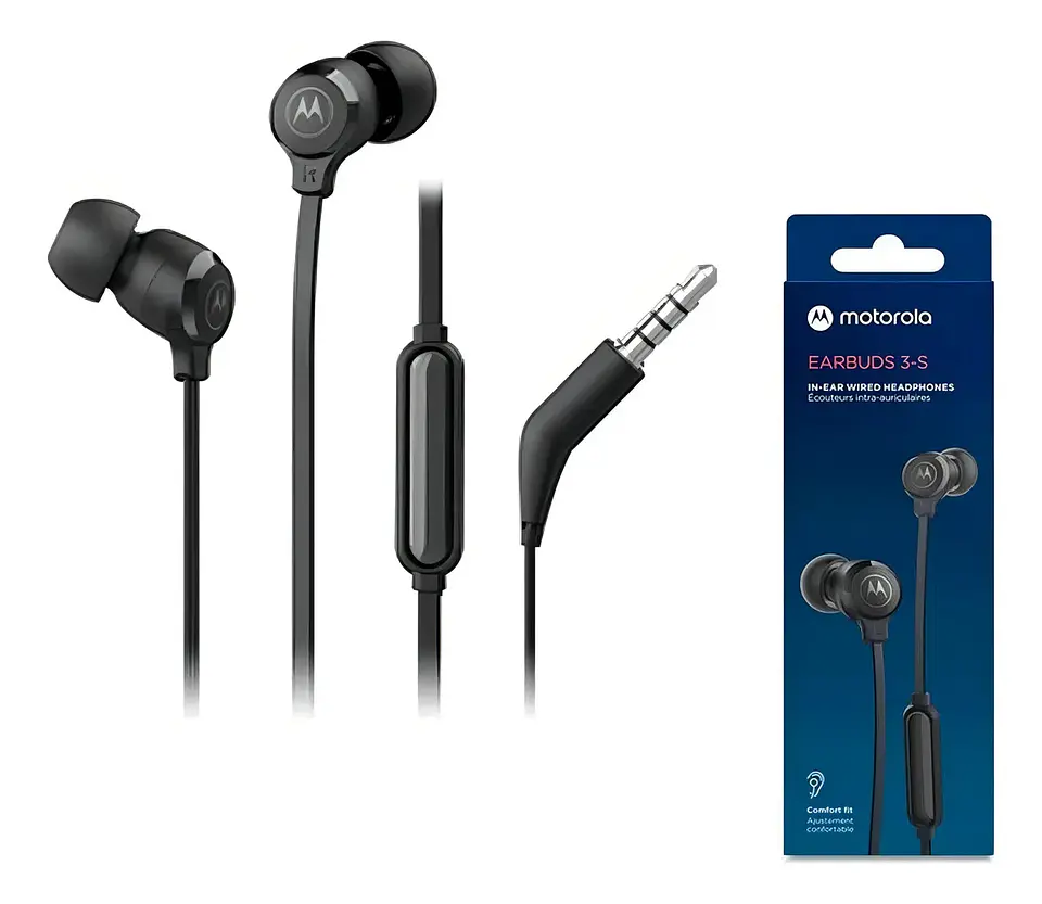 Audifonos motorola Earbuds 3S manos libres Negro 3