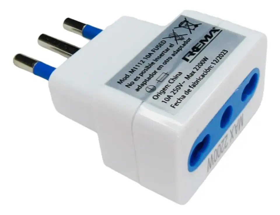 Adaptador de 16A a 10A con Protección Eléctrica blanco philco  2