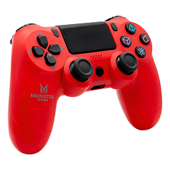 Control joystick inalámbrico Monster Games Double shock PS4 ROJO 