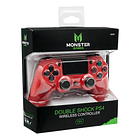 Control joystick inalámbrico Monster Games Double shock PS4 ROJO  4