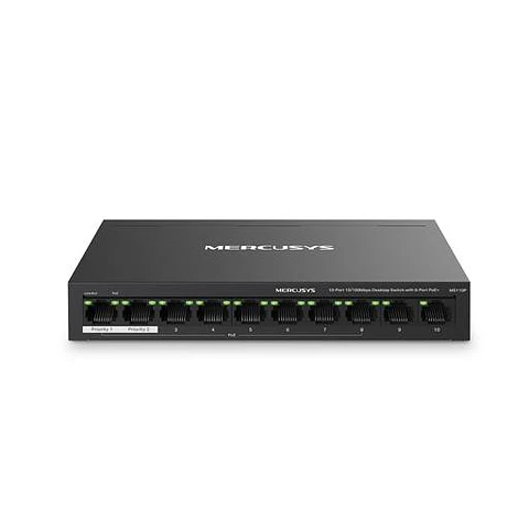 Switch POE 10 Puertos con 8 POE 65W Mercusys MS110P 