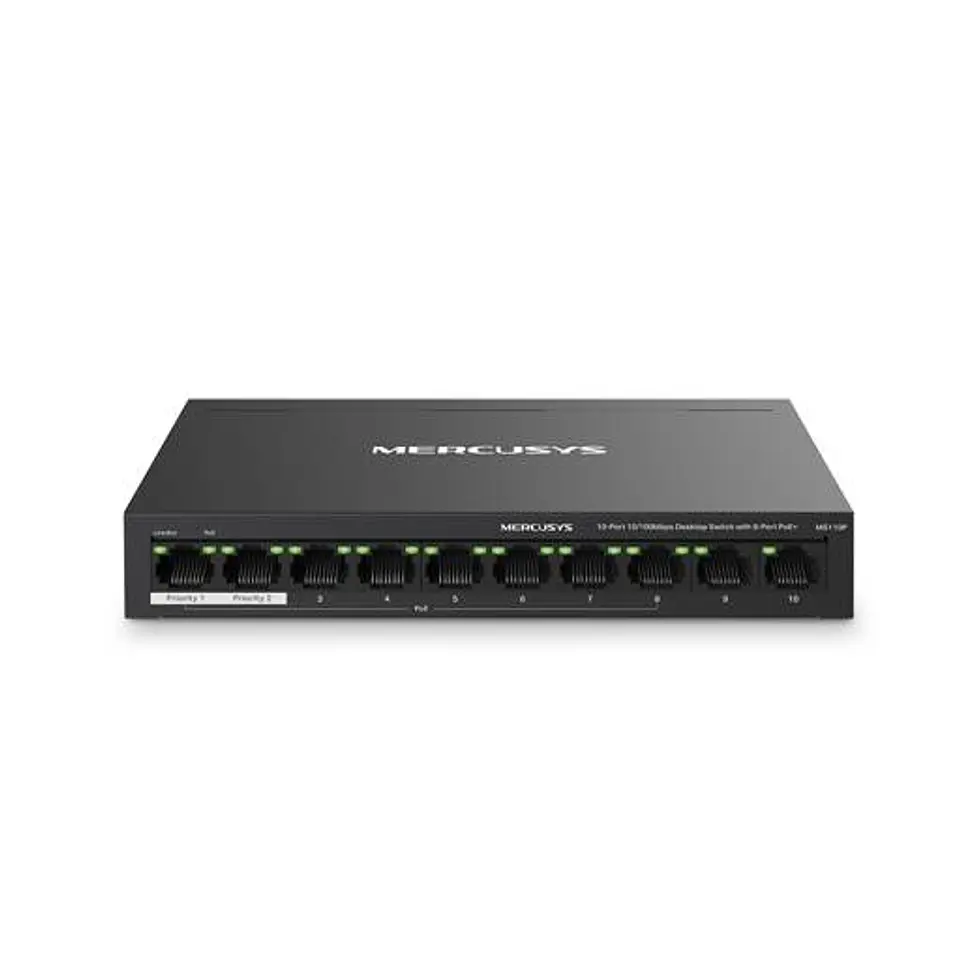 Switch POE 10 Puertos con 8 POE 65W Mercusys MS110P  1