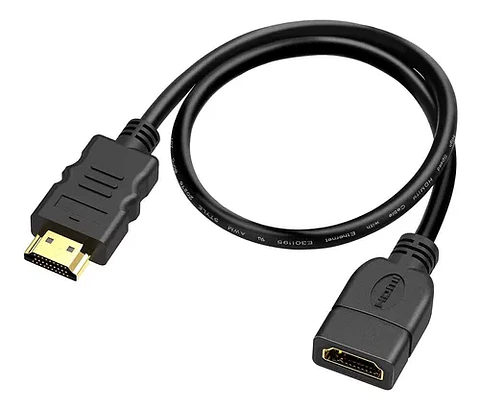 Cable hdmi macho a hembra 50cms 