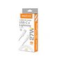 Cable de carga y datos USB-C a LIGHTNING blanco 27W PVC 1 metro  - Miniatura 2