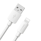 Cable de carga y datos USB A IPHONE blanco PVC 1 metro  1