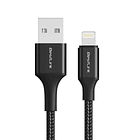 Cable de carga y datos USB a Lightning 2,4A Trenzado 1 metro 1