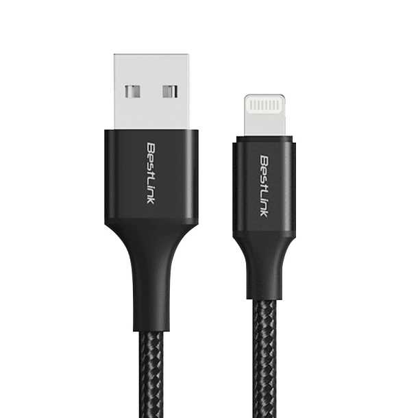 Cable de carga y datos USB a Lightning 2,4A Trenzado 1 metro 1