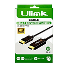Cable HDMI a display port 4K/60HZ 1.8M  2