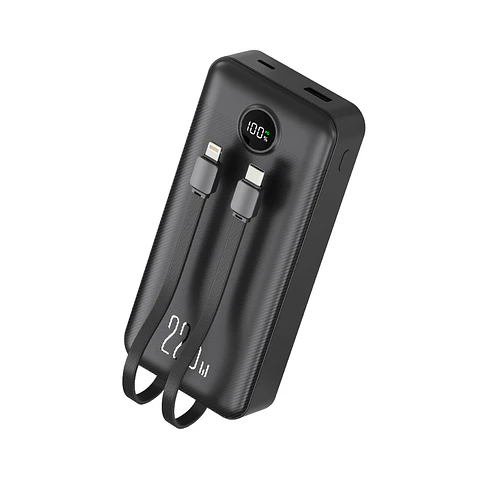 Powerbank 20.000 mah 22.5w incluye dos cables iphone y Usb C DUAL IMPUT