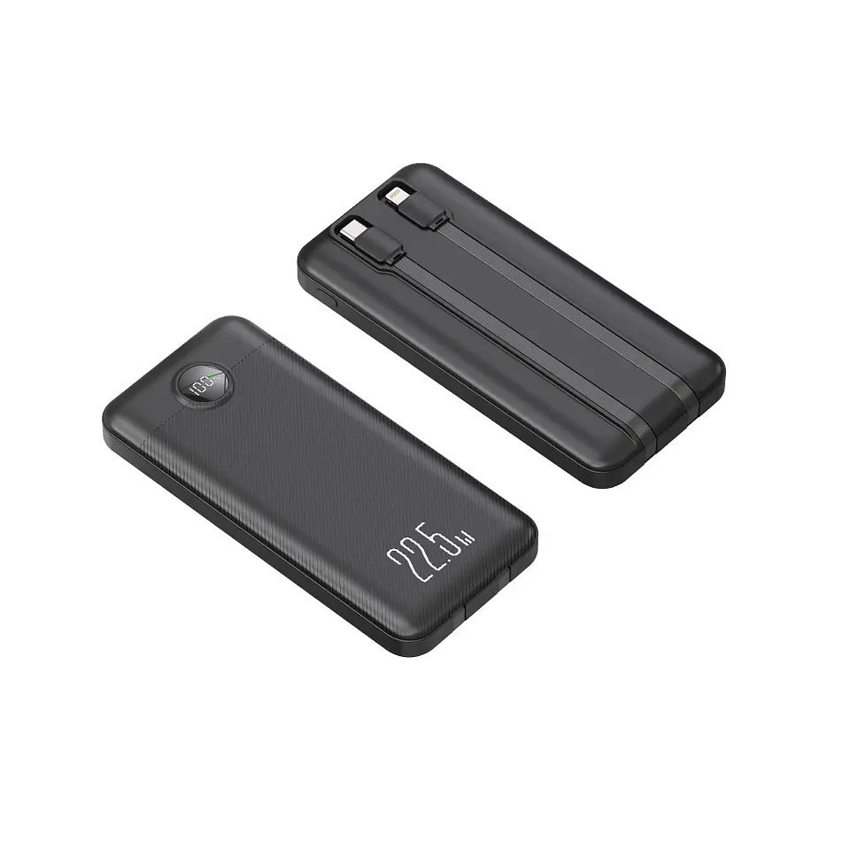 Powerbank 10.000 mah 22.5w incluye dos cables iphone y Usb C DUAL IMPUT 2