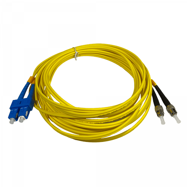 5mt ST/UPC-SC/UPC MonoModo SM Duplex Jumper Cable Fibra 9/125um 3mm  2