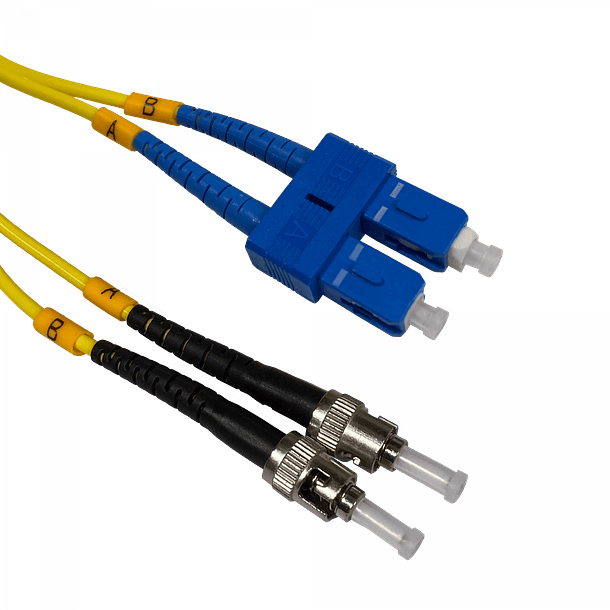 5mt ST/UPC-SC/UPC MonoModo SM Duplex Jumper Cable Fibra 9/125um 3mm  1