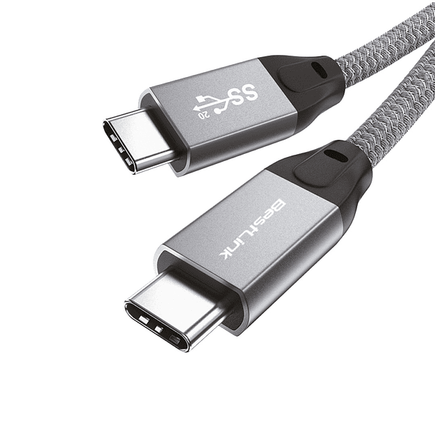 Cable de carga USB tipo C a C, carga rápida de 100W, 20Gb, 4K, 2 m 1