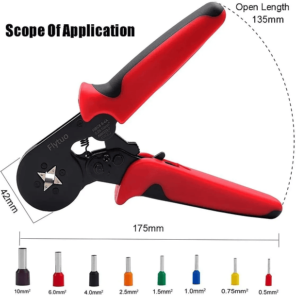 Alicate Crimpeadora Prensa Trinquete + 1200 Terminales 3