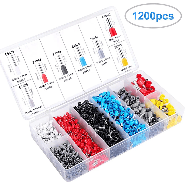 Alicate Crimpeadora Prensa Trinquete + 1200 Terminales 2