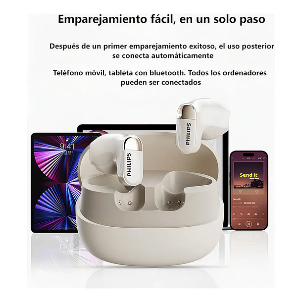 Audifonos bluetooth Philips TAT2169 Blanco  3