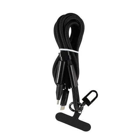 Cable colgante antirobo para celular Tipo c a tipo c 60W Negro 