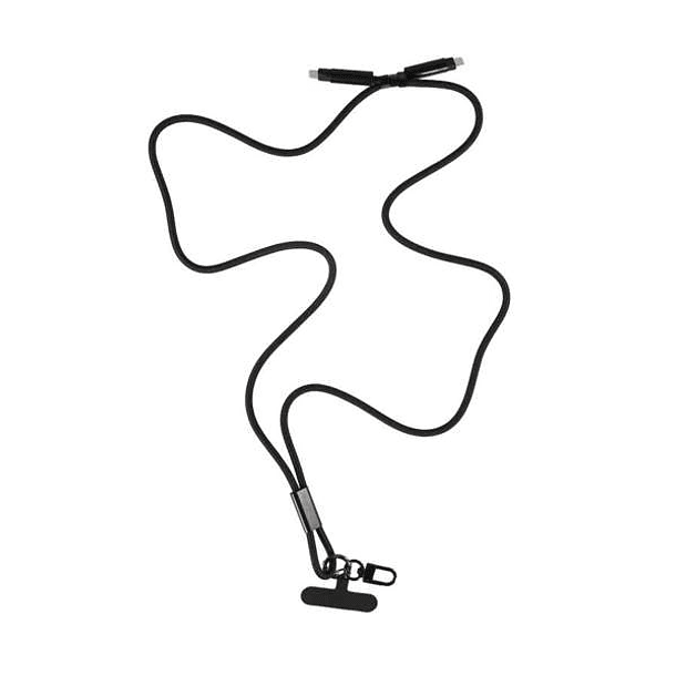 Cable colgante antirobo para celular Tipo c a tipo c 60W Negro  4