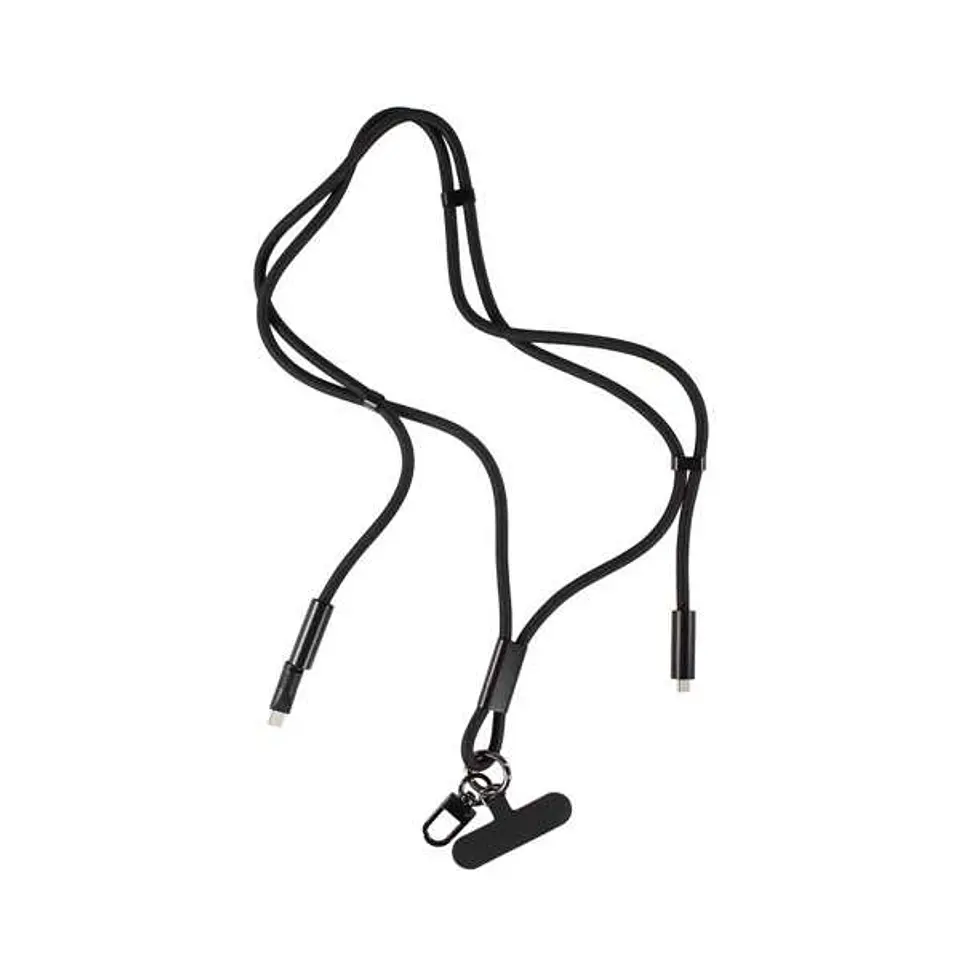 Cable colgante antirobo para celular Tipo c a tipo c 60W Negro  5