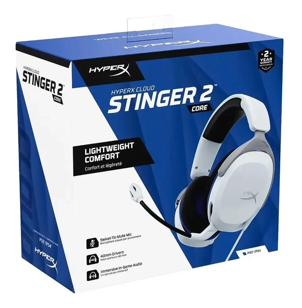 Audifonos Gamer Hyperx Stinger 2 CORE blanco  5