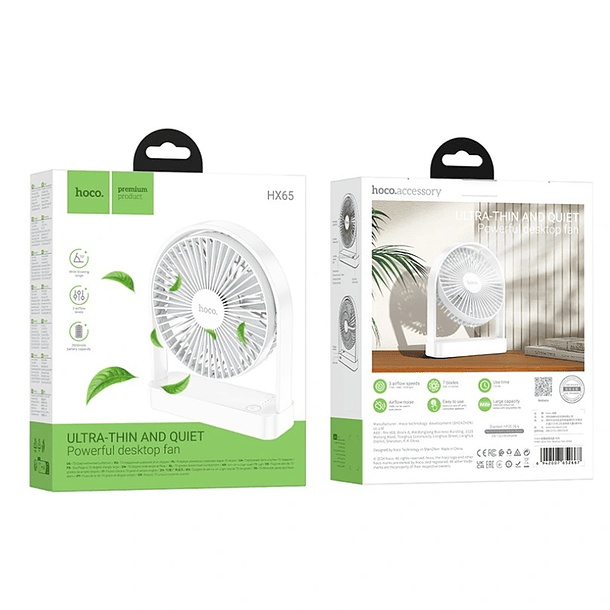 Mini ventilador recargable Hoco HX65  4