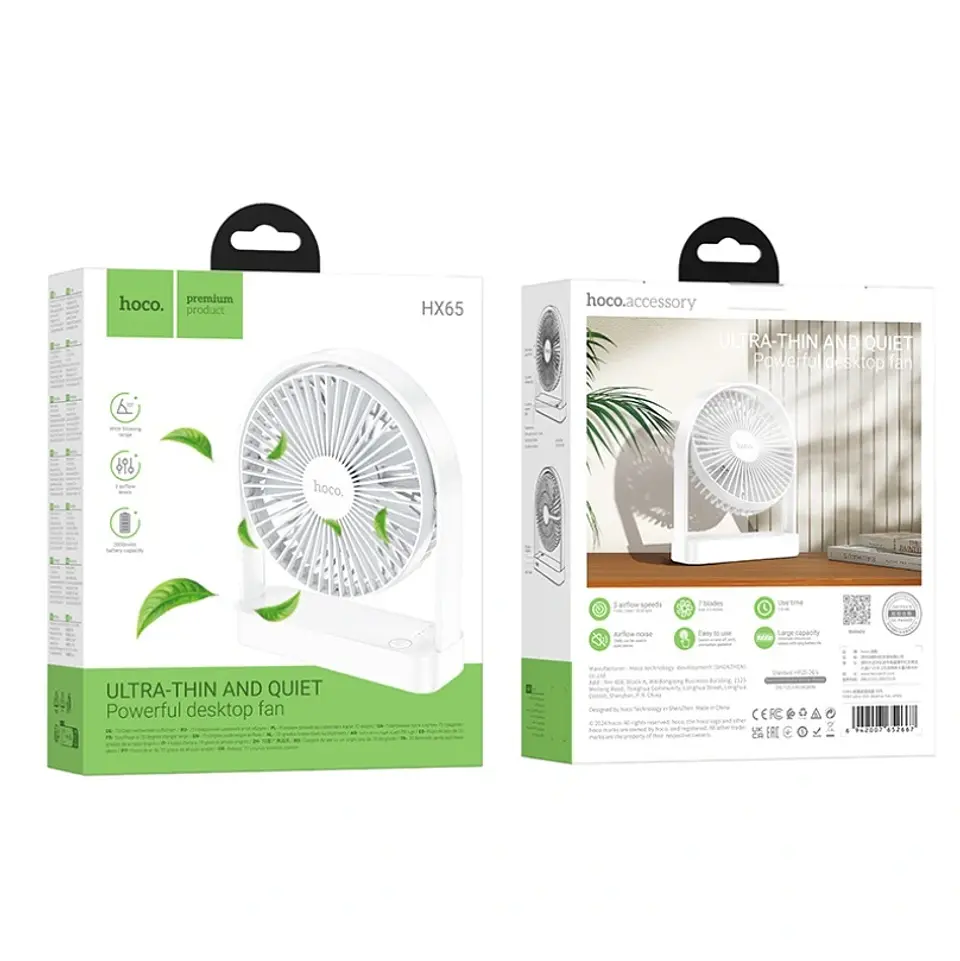 Mini ventilador recargable Hoco HX65  4