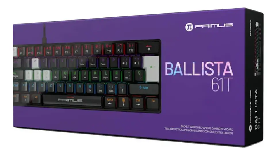 Teclado Mecanico Primus Ballista 61T 60% Negro  2