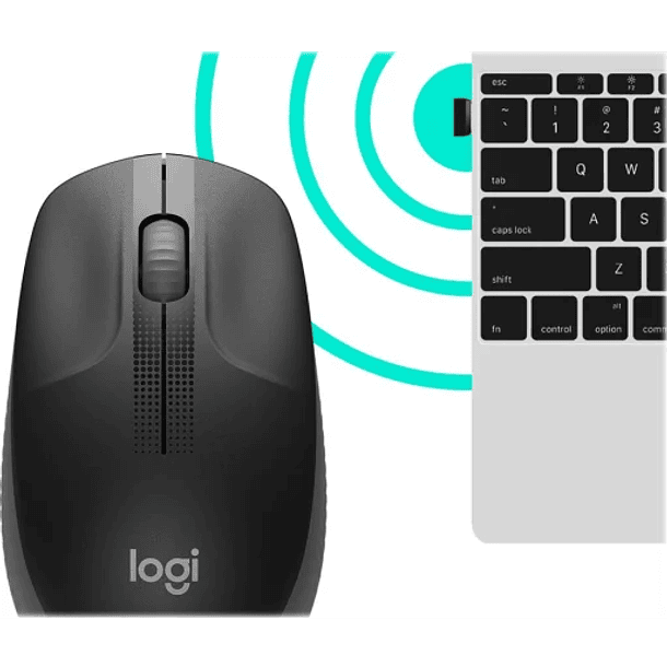 Mouse Inalambrico Logitech M190 gris 4