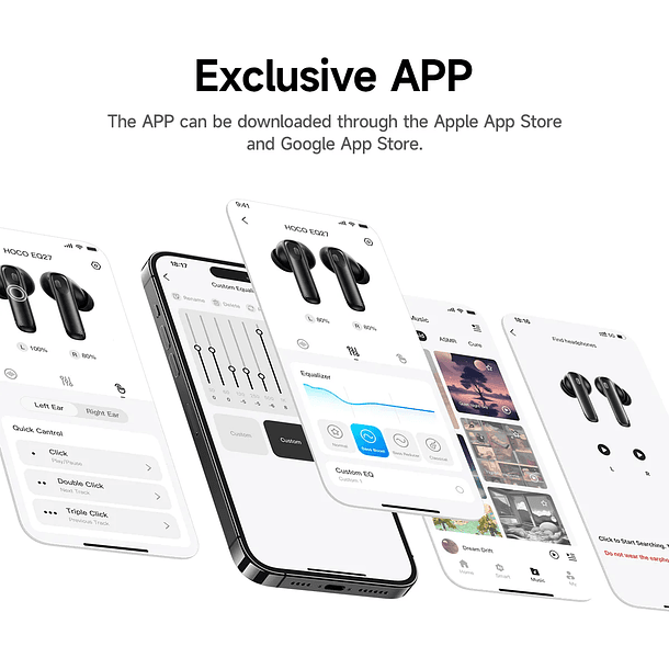 Audifonos Bluetooth ANC+ENC IA TRANSLATION HOCO EQ27  5