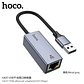 Adaptador USB a RJ45 Gigabite HOCO UA37  - Miniatura 2